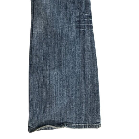 Vtg Y2k 90s Flared Jeans Women’s Sz 10 Whiskering Faded Distressed Worn Bootcut - Picture 7 of 11